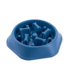 Slow Feeder Dog & Cat Bowl — Anti-Bloat Non-Slip, Navy / Green / Yellow view 3