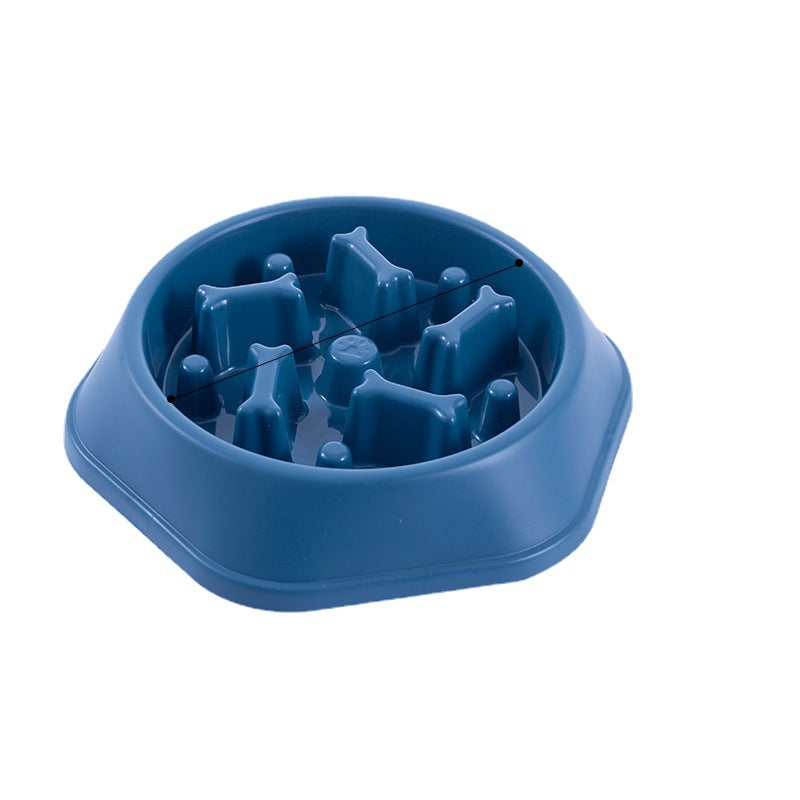 Slow Feeder Dog & Cat Bowl — Anti-Bloat Non-Slip, Navy / Green / Yellow