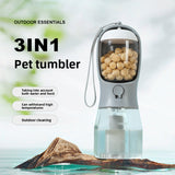 Portable Pet Water & Food Travel Bottle — 300ml Heat-Resistant, 3 Colours view 1