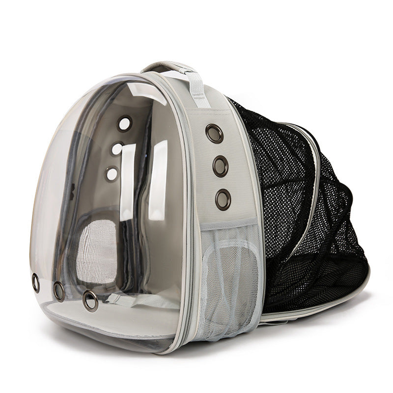 Transparent Pet Backpack Carrier — Capsule Window, Cats & Small Dogs, 3 Colours