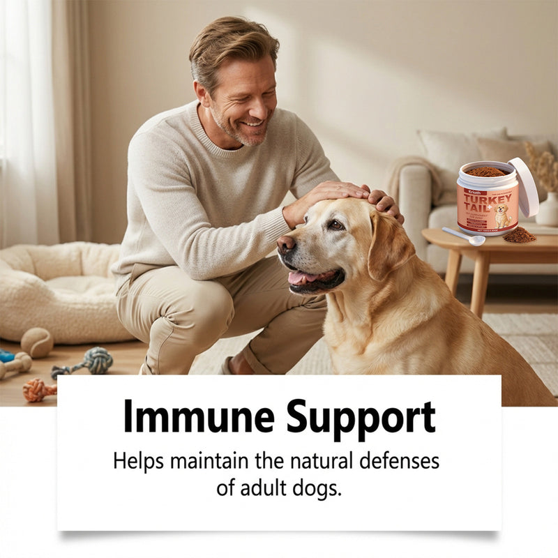 Immune Mushroom Powder for Dogs — Turkey Tail, Reishi & Probiotic Blend, 100g
