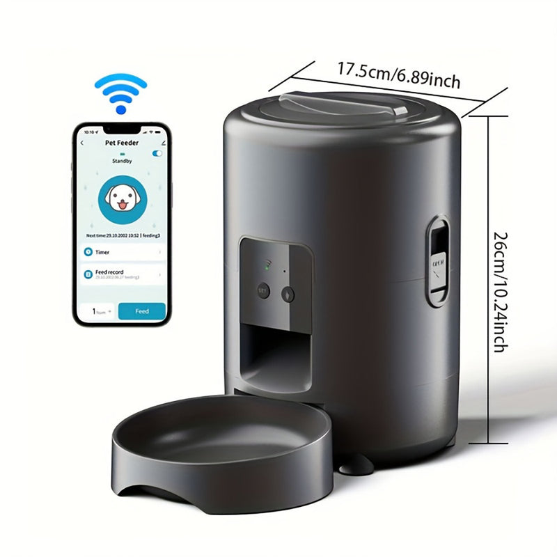 Smart Automatic Pet Feeder with Camera — WiFi App Control, USB & Plug Versions
