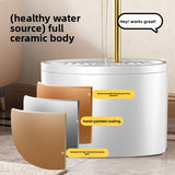 Ceramic Pet Water Fountain Dispenser — Auto-Circulating Filter, White & Black view 5