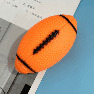 Chew-Resistant Dog Toy Ball — Oval & Sound-Interactive, 1–3 Pack