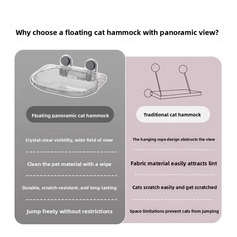 Cat Window Hammock Hanging Bed — Heavy-Duty Suction Cups, Multiple Styles
