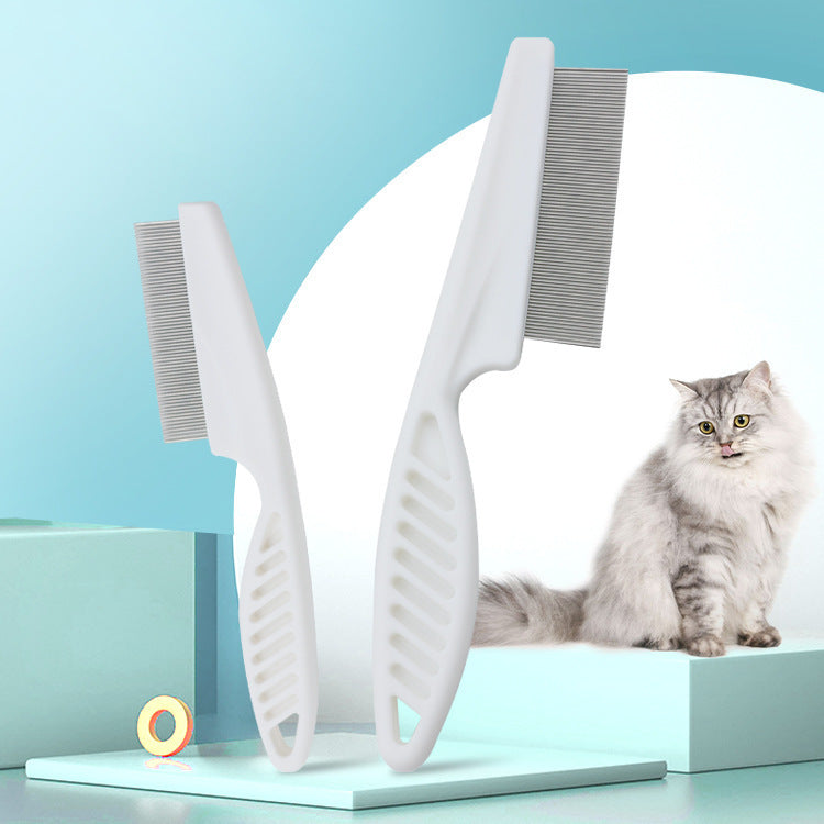 Pet Flea Comb for Dogs & Cats — Fine-Tooth Stainless Steel, Small & Large