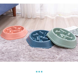 Slow Feeder Dog & Cat Bowl — Anti-Bloat Non-Slip, Navy / Green / Yellow view 5