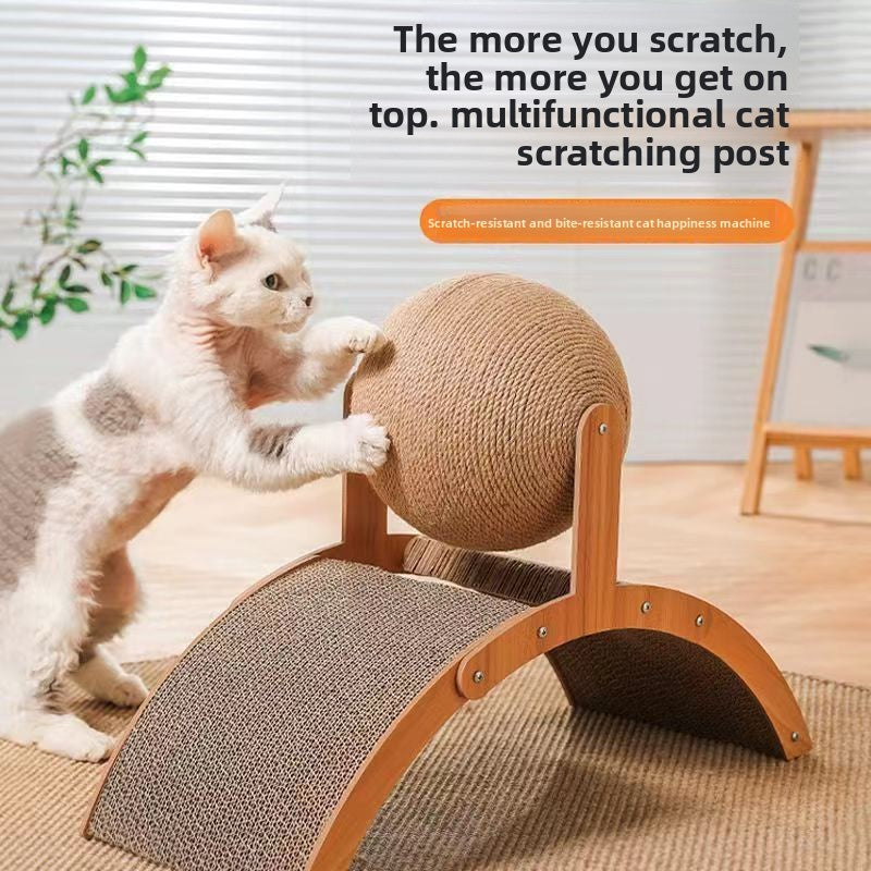 Ferris Wheel Cat Scratcher with Batting Balls — Sisal, S / L / XL Sizes