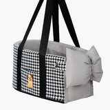 Pet Car Seat Carrier — Plush Bow Design, Dog & Cat, Multiple Colours view 6