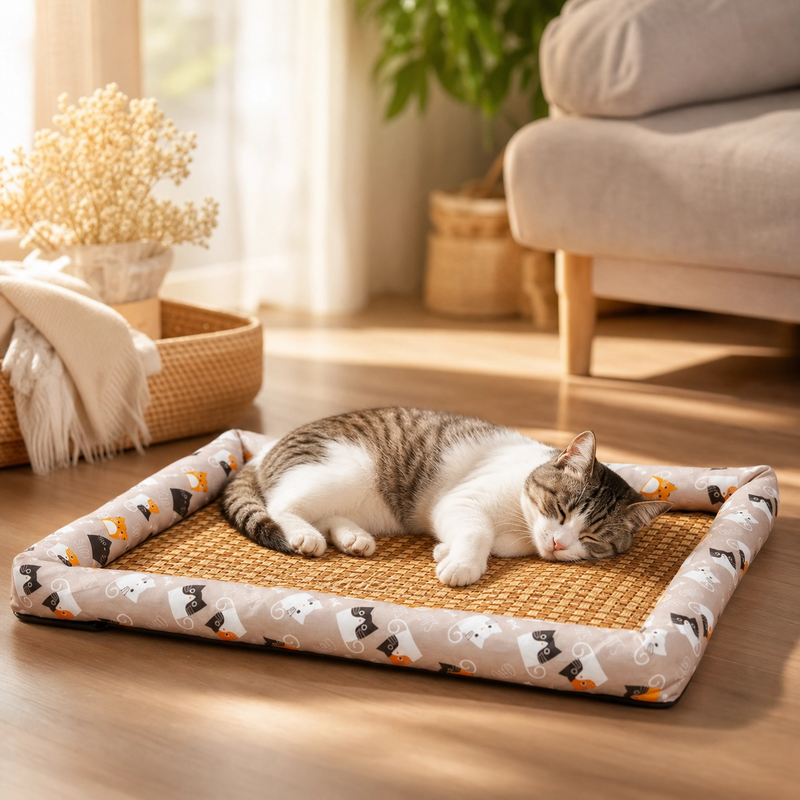Pet Cooling Mat — Self-Cooling Gel Pad, S–XXL, Dogs & Cats, Multiple Patterns