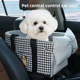 Pet Car Seat Carrier — Plush Bow Design, Dog & Cat, Multiple Colours view 1