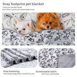 Plush Pet Blanket — Anti-Slip Machine-Washable, XS–M, Paw Print Design view 4