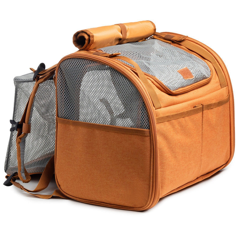 expandable cat backpack with transparent window - size and variant options shown