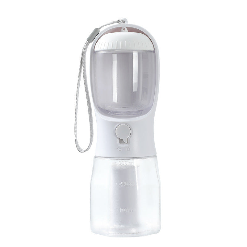 Portable Pet Water & Food Travel Bottle — 300ml Heat-Resistant, 3 Colours