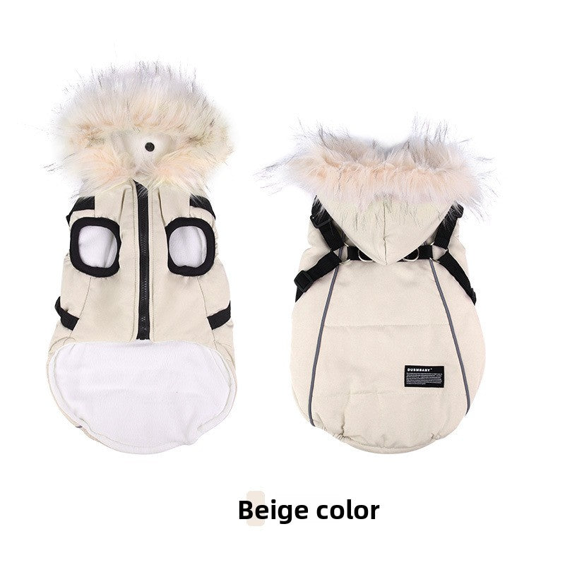 Pet Cotton Coat for Small Dogs & Cats — Windproof Jacket, S–L, 3 Colours