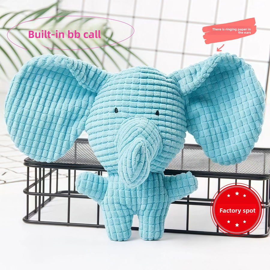 Plush Squeaky Dog & Cat Toy — Elephant & Duck Shapes, PP Cotton