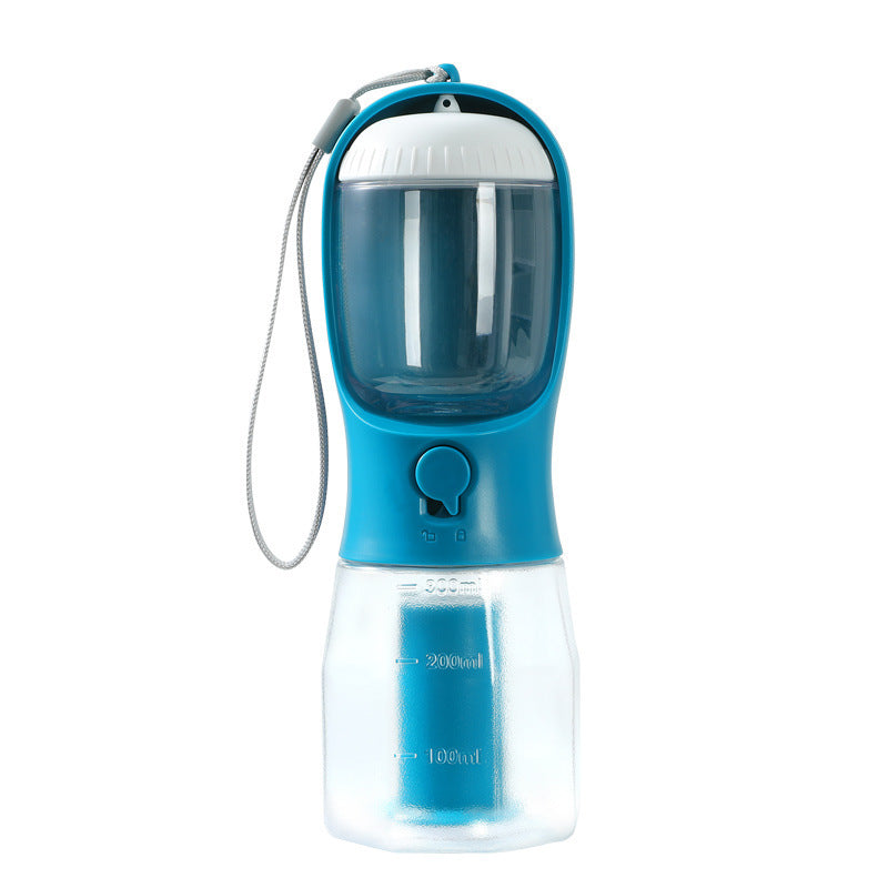 Portable Pet Water & Food Travel Bottle — 300ml Heat-Resistant, 3 Colours