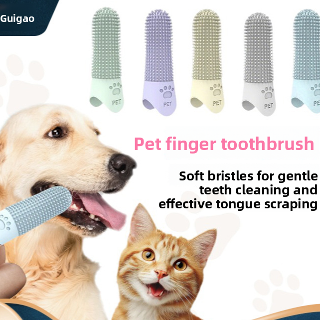 pet finger toothbrush for cats and dogs - premium pet accessory from Lumia Paws