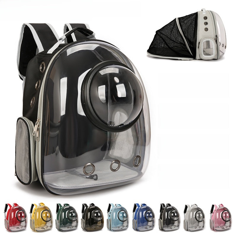 transparent pet backpack carrier - premium pet accessory from Lumia Paws
