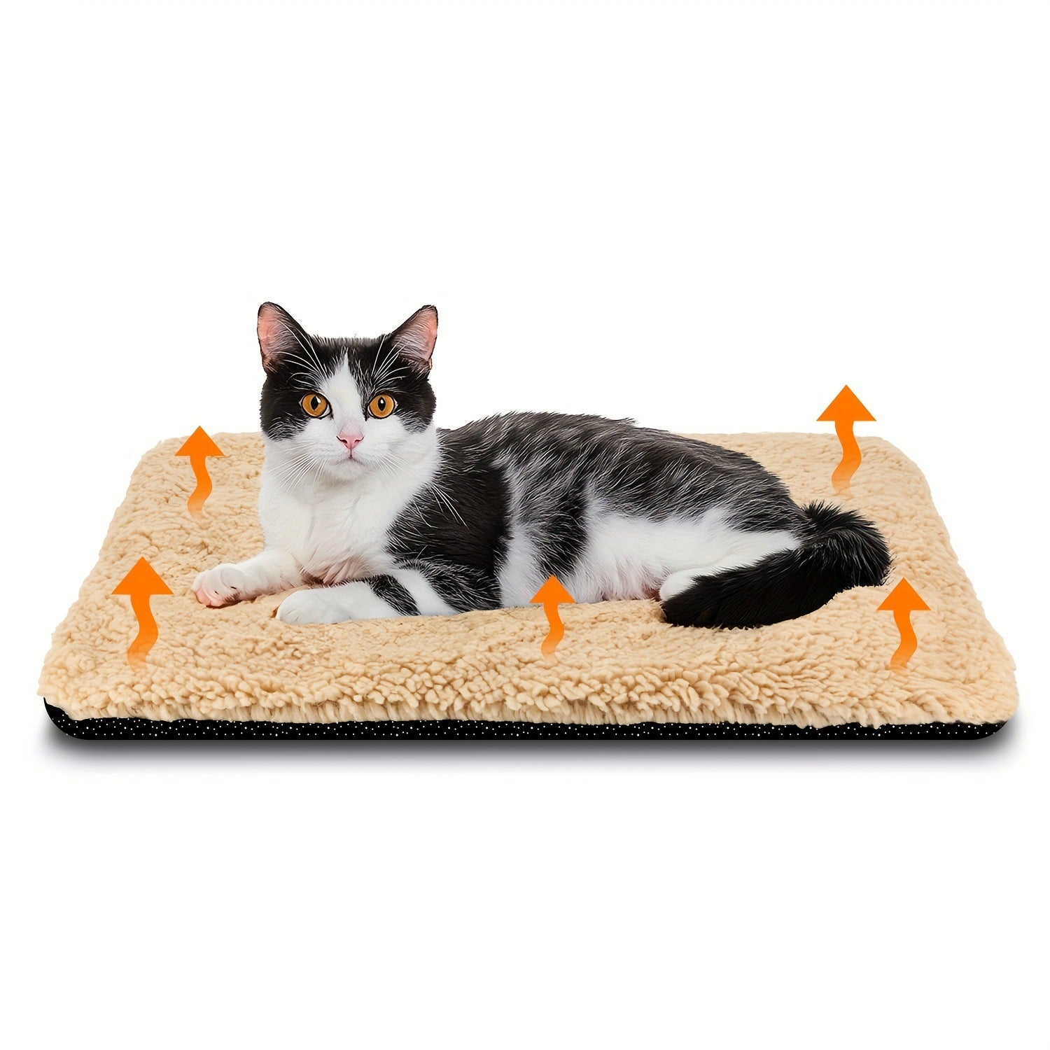 Pet Bed Mat — Anti-Slip Waterproof Base, Warm Plush Top, S–L, Light Gray
