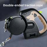 Retractable Dog Leash — Tangle-Free, Khaki / Red / Light Blue view 3