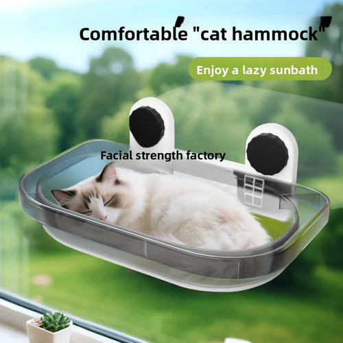 cat window hanging bed with suction cups - premium pet accessory from Lumia Paws
