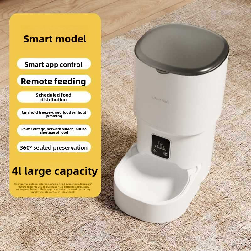 Automatic Pet Feeder — 4L App Control 2.4G WiFi, Button & Smart Versions