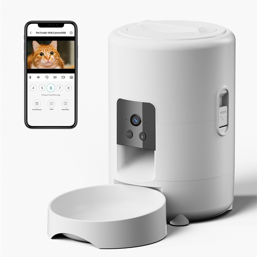 Smart Automatic Pet Feeder with Camera — WiFi App Control, USB & Plug Versions