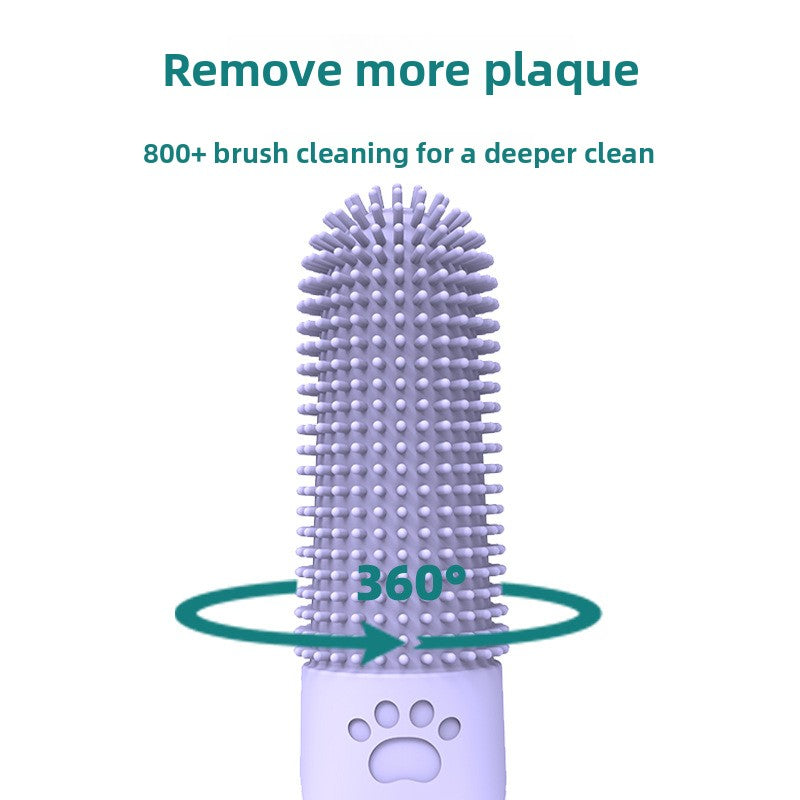 pet finger toothbrush for cats and dogs - size and variant options shown