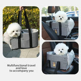 Pet Car Seat Carrier — Plush Bow Design, Dog & Cat, Multiple Colours view 4