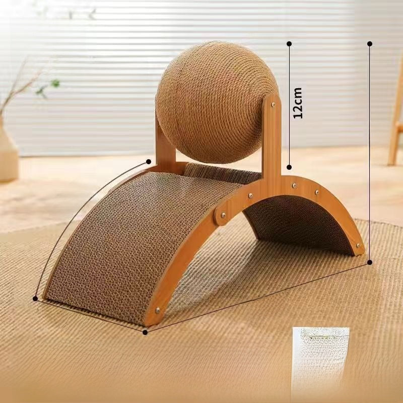 ferris wheel cat scratcher with play balls - size and variant options shown