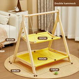 Double-Layer Cat Hammock Bed — 2-Tier Metal Frame, L1 & L2 Sizes, 3 Colours view 5