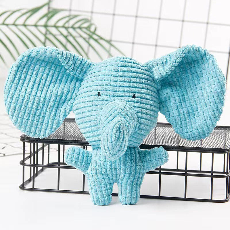 Plush Squeaky Dog & Cat Toy — Elephant & Duck Shapes, PP Cotton