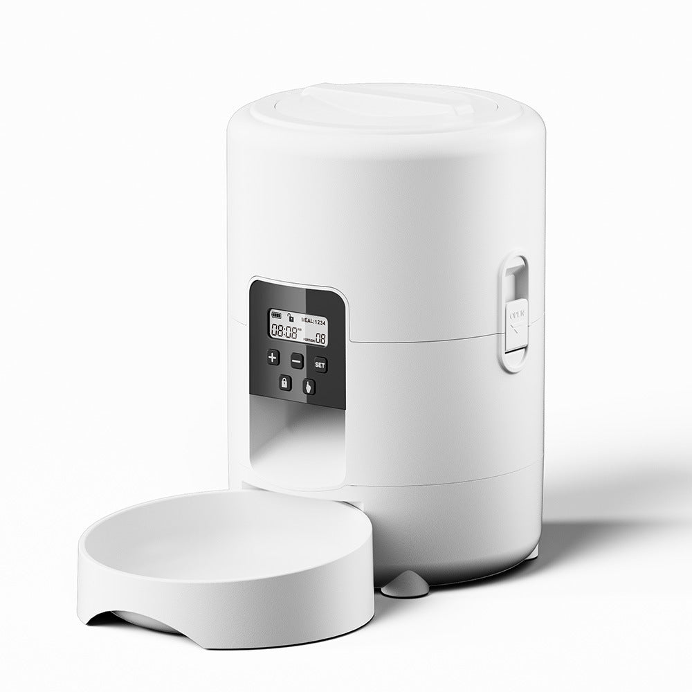 smart automatic pet feeder with camera - material and construction detail