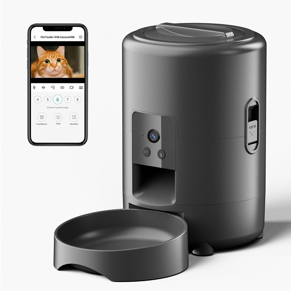Smart Automatic Pet Feeder with Camera — WiFi App Control, USB & Plug Versions