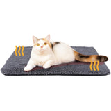 Pet Bed Mat — Anti-Slip Waterproof Base, Warm Plush Top, S–L, Light Gray view 5