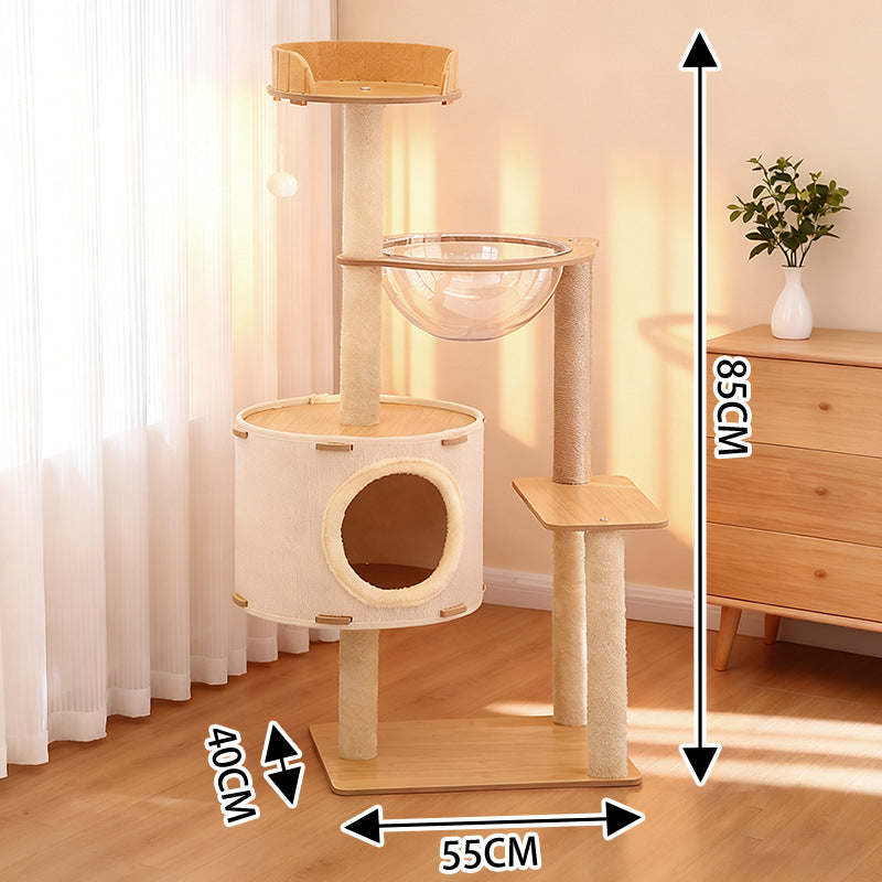 integrated cat climbing tree with sisal scratching post - alternate product angle