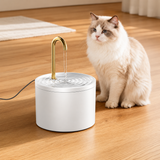 Ceramic Pet Water Fountain Dispenser — Auto-Circulating Filter, White & Black view 6