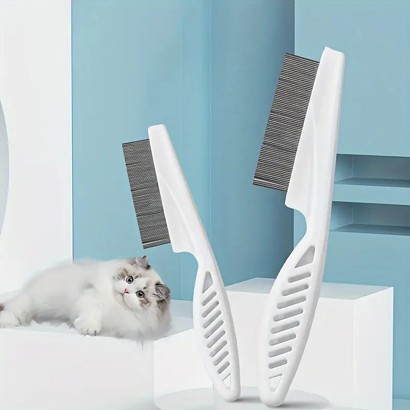 pet flea comb for cats and dogs - close-up product detail