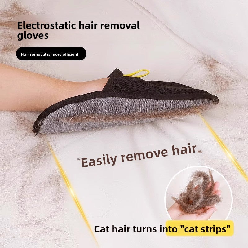 Pet Hair Removal Grooming Glove — Silicone Massage Bristles, Small & Large