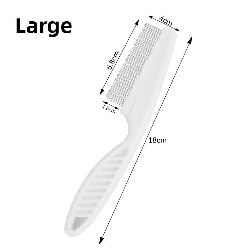Pet Flea Comb for Dogs & Cats — Fine-Tooth Stainless Steel, Small & Large