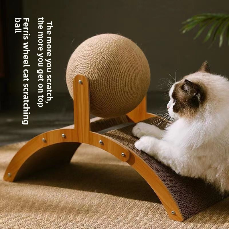 ferris wheel cat scratcher with play balls - premium pet accessory from Lumia Paws