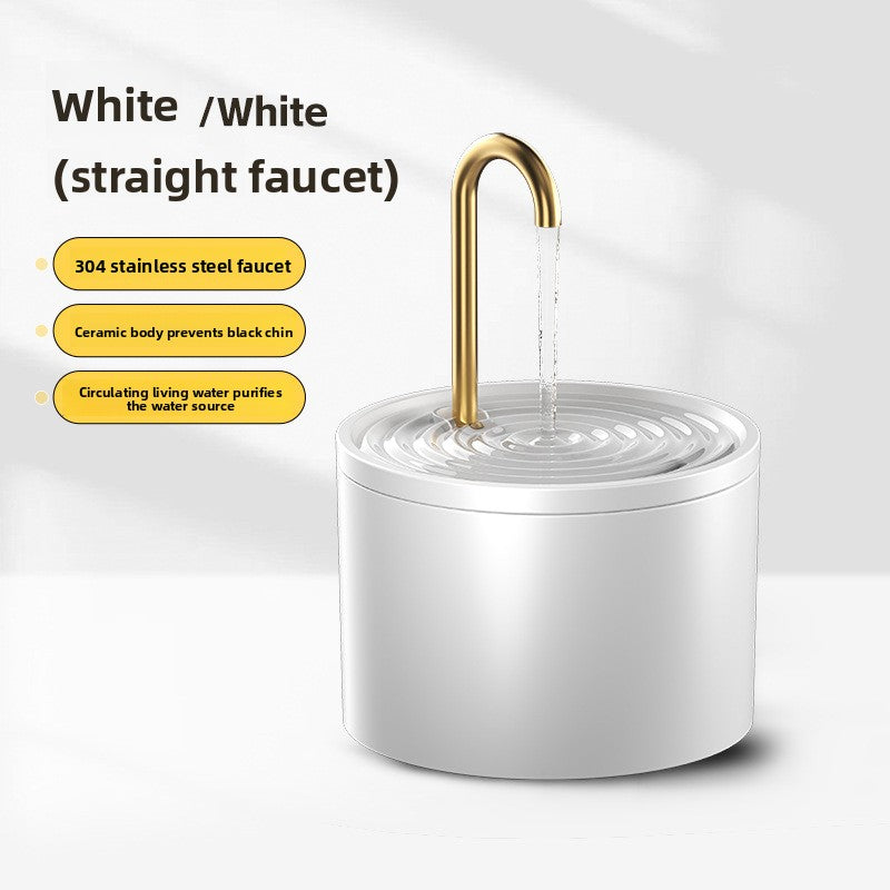 automatic ceramic pet water fountain dispenser - alternate product angle