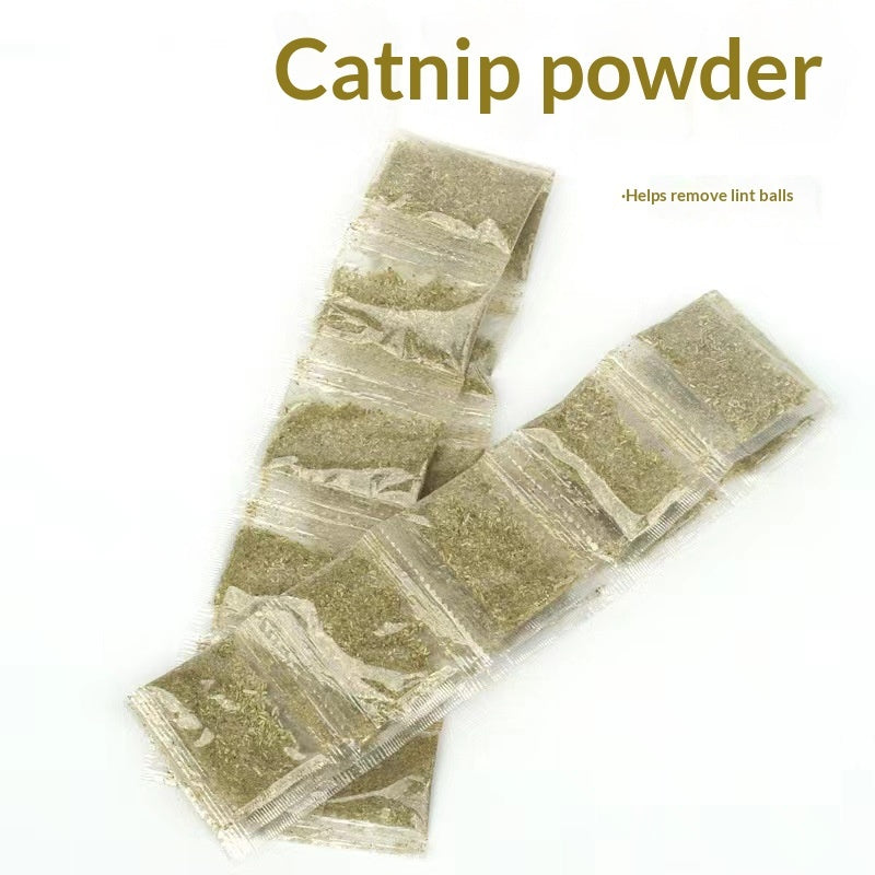 Catnip Snacks for Cats — Hairball Control & Oral Health, 1g Natural Fiber Bags