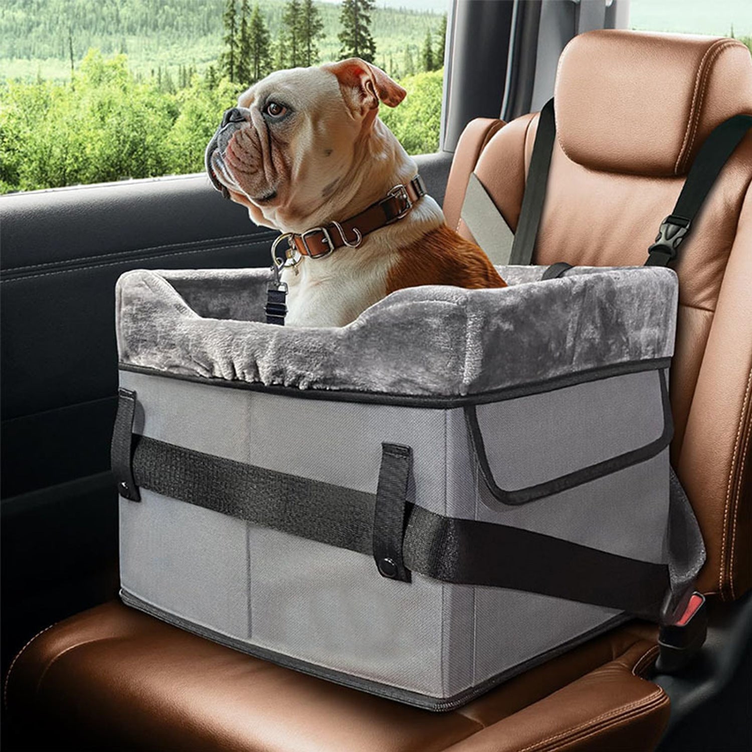 portable dog car seat pad with kennel - premium pet accessory from Lumia Paws