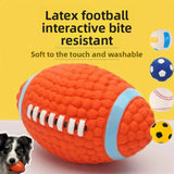 Chew-Resistant Dog Toy Ball — Oval & Sound-Interactive, 1–3 Pack view 3