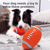 Chew-Resistant Dog Toy Ball — Oval & Sound-Interactive, 1–3 Pack view 2