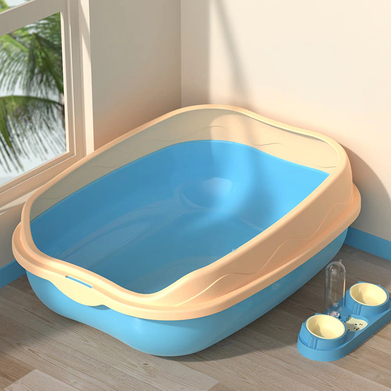semi-enclosed cat litter box with scoop - premium pet product by Lumia Paws