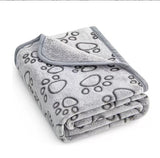 Plush Pet Blanket — Anti-Slip Machine-Washable, XS–M, Paw Print Design view 3