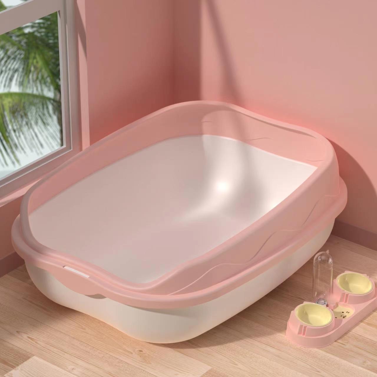 semi-enclosed cat litter box with scoop - additional product view